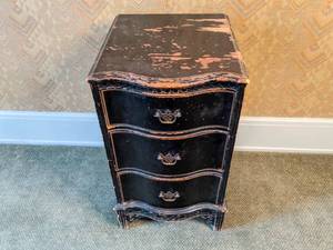 lot 54 image: Antique Nightstand with Three Drawers