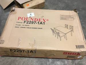 POUNDEX DINING TABLE WITH CHAIRS SEE PICS