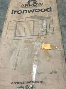 ARROW 10FTx12FT IRONWOOD STEEL HYBRID SHED KIT GALVANIZED IN CREAM SEE PICS