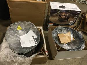 PALLET WITH HAMPTON BAY FIRE PITS SEE PICS