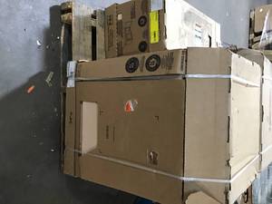 Pallet with assorted  Cabinets Customer returns various sizes SEE PICTURES