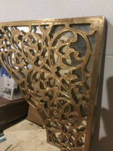 lot 2 image: Ornate metal framed hallway mirror