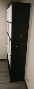 lot 53 image: Ikea 15 Cube Storage Rack with 12 White Baskets