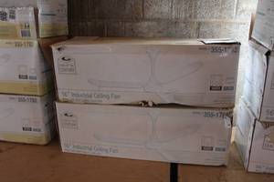 lot 828 image: Lot of (2) Turn Of The Century Industrial Ceiling Fan 56 355-1792