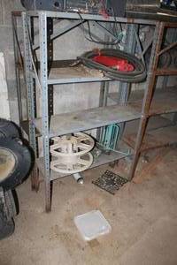 lot 895 image: Lot of (2) Metal Shelving Units 4-tier