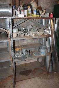 lot 893 image: Lot of (2) Metal Shelving Units 4-tier