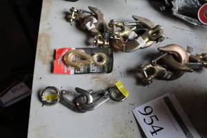lot 954 image: Lot of (9) Chain Hooks
