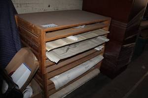 lot 1005 image: Blueprint File Cabinet 10-Drawer