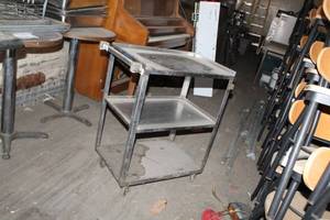 lot 980 image: Lakeside Stainless Steel Utility Cart 3-tier