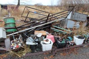 lot 1037 image: Scrap Metal, Scrap Plastic, Plastic Crates, Metal Barrels, and more