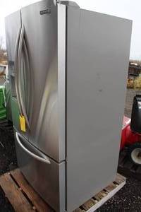 lot 793 image: KitchenAid Stainless Steel 3-Door Side-By-Side Refrigerator with Bottom Drawer Freezer 29-cu.ft.