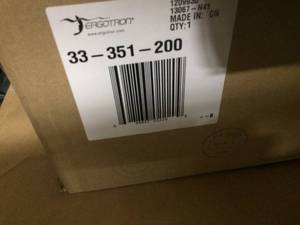 MSRP $1000 New In Open Box Ergotron 33-351-200 WorkFit-S, Single HD with Worksurface - Electronics Not Included - See Fun Youtube For More Info
