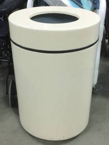 MSRP $2000 LOT OF 4 INDUSTRIAL WASTE RECEPTACLES - GOOD CONDITION - MINOR SCUFFS ETC