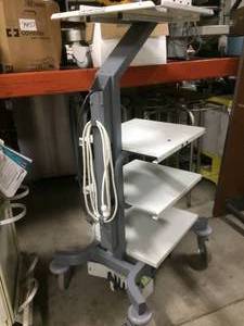 Olympus TI-1900 Imaging MSRP $2500 Endoscopy Trolley Cart w 3 Shelves 2 Toned Grey &amp Power Supplies - Excellent Condition