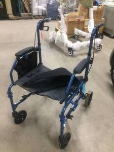 MSRP $300&nbspMedline Excel Translator Combo Transport Chair and Rollator - Missing 1 Front Bag - Great Condition Otherwise