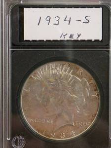 1934 S Peace Silver Dollar