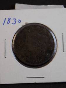 1830 US Liberty Head Large One Cent