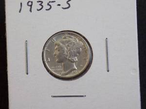 1935 S Mercury Dime
