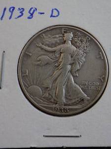 1938 D Walking Liberty Half Dollar
