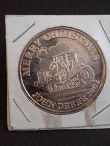 2002 .999 1 oz Merry Christmas John Deere