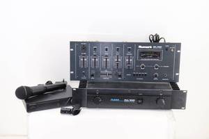 Alesis RA-100 Amp. Numak DM1080 Mixer & Radio Shack Wireless Mic