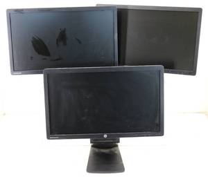 (3) HP Elite Display E221 HD Monitors