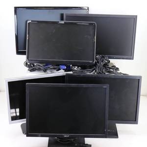 (6) Misc VGA Monitors