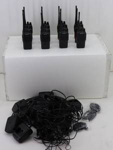 (12) Arcshell 2-way Radios, Chargers, Mics