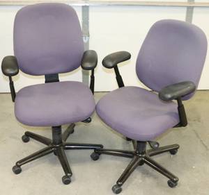 Set of 2 Rolling Desk Chairs