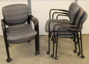 Set of 6 Rolling Office Chairs