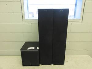 lot 43 image: KEF Q75 Tower Speakers with PSW 1150 Sub