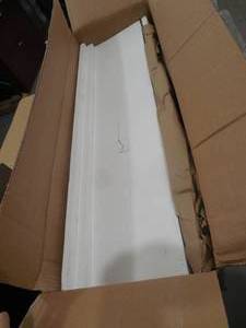 lot 71 image: Rustic Luxe 36 in. W x 10 in. D Floating White Decorative Shelves (Set of 2)