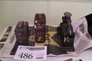 lot 486 image: Lot of (3) Vintage Ford Battery Mags (x2), Vintage 1940s Minnesota Notary Stamper