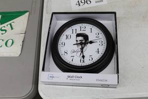 lot 496 image: Mainstays Elvis Wall Clock