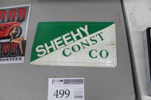 lot 499 image: Vintage Sheehy Const Magnet Sign
