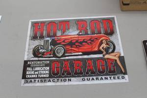 lot 498 image: Hot Rod Garage Metal Sign
