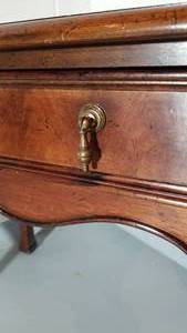 Fantastic Carved Walnut Side Table by Milling Road