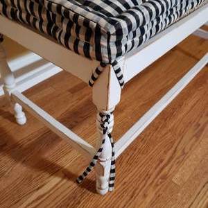 Italian Made Wicker Seat Bench by Ballard Designs