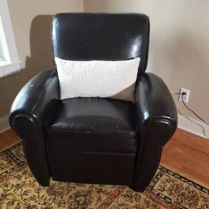 Pair of Comfortable Leather Reclining Chairs