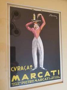 Amazing Fine Art Italian Stone Lithograph by S. Canciany- Marcati Curacao