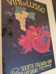 Amazing Fine Art Italian Stone Lithograph by Plinio Codognato- Vini di Lusso