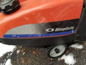 Simplicity 520 Snowblower