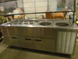 Refrigerated salad bar buffet table