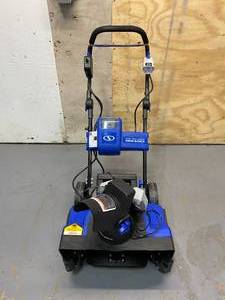 lot 17 image: SNOW JOE 18 in. 40-Volt Single-Stage Cordless Electric Snow Blower Kit with 4.0 Ah Battery  Charger