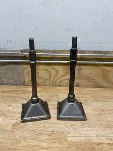 lot 24 image: STARK Lot of 2-  6 in. x 6 in. x 1-18 in. Hex Steel Tamper Shank and Plate for Electric Demolition Jack Hammer