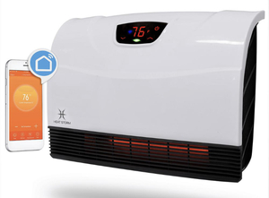 lot 30 image: HEAT STORM 1,500-Watt Wi-Fi Smart Heater Deluxe Indoor Wall Mount Infrared Heater