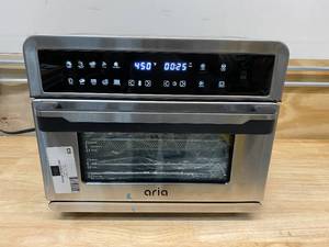 lot 63 image: ARIA 30Qt Touchscreen Air Fryer Toaster Oven with 3 Cooking Levels, Dehydration, Accessories, & Recipe Book