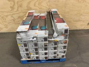 lot 69 image: MALIBU WIDE PLANK Lot of 26 Cases of-  French Oak Baker 38 in. Thick x 6-12 in. Wide x Varying Length Engineered Click Hardwood Flooring (23.64 sq. ft.case).  614 total sq. ft