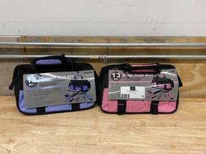 lot 75 image: Lot of 2-  13 pc. Tool Sets.  One in Pink and One in Lavender