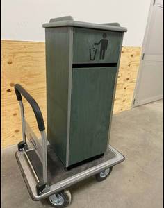 lot 67 image: Commercial Garbage Can (pics texted from Nate)